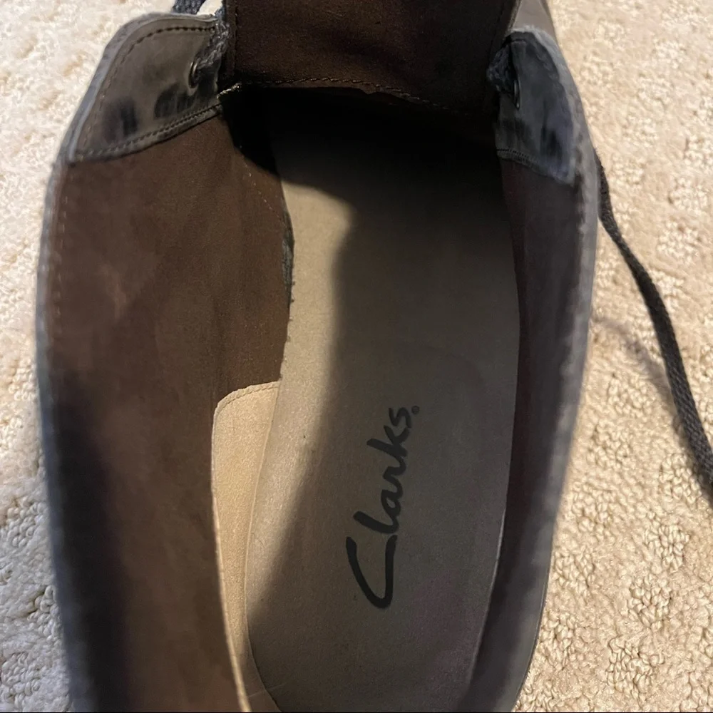 Clarks Black Leather Chukka Boots